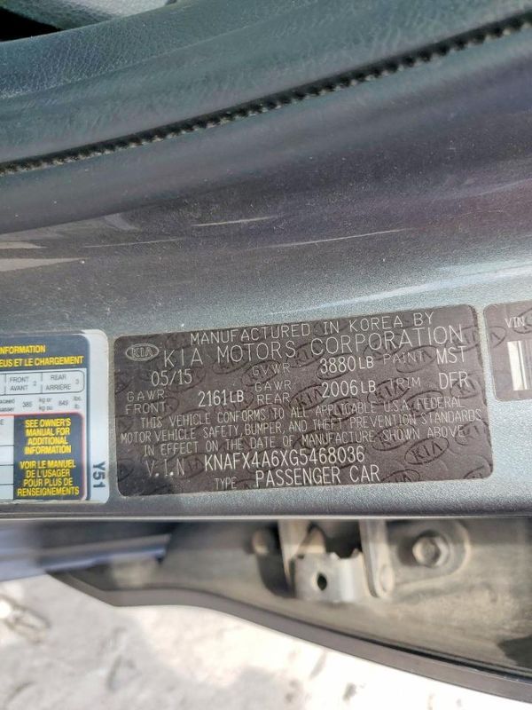 2016 KIA FORTE