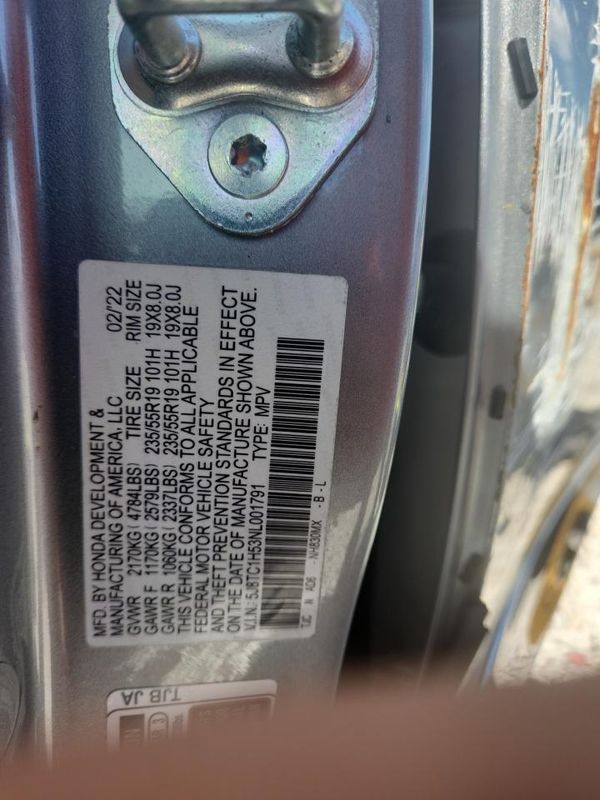 2022 ACURA RDX TECH — VINS