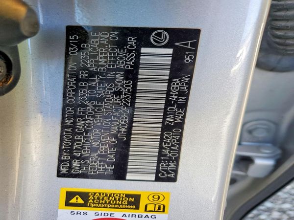 2015 LEXUS CT 200h