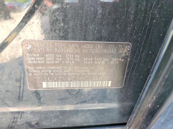 2012 BMW X5 xDrive35i — VINS