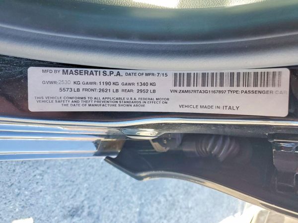2016 MASERATI GHIBLI