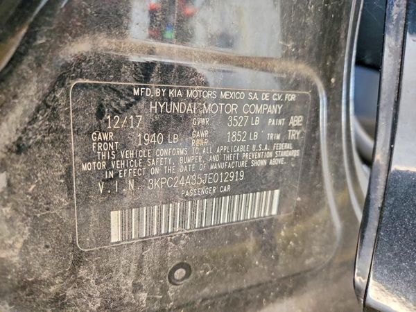2018 HYUNDAI ACCENT SE and SEL — VINS