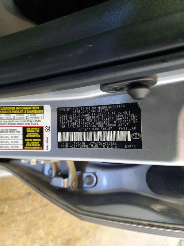 2019 TOYOTA CAMRY