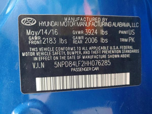 2017 HYUNDAI ELANTRA