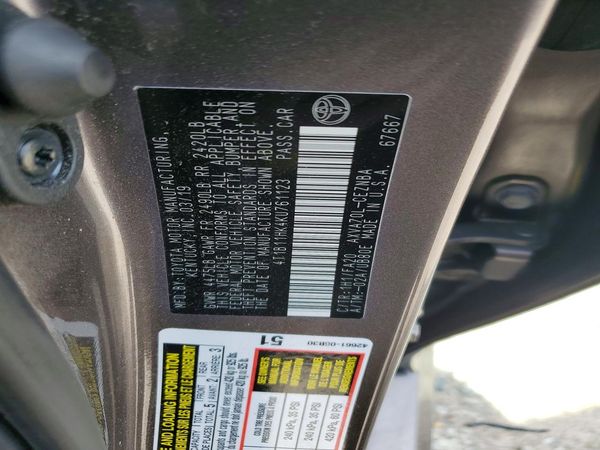 2019 TOYOTA CAMRY L/LE/SE/XLE