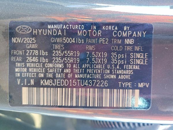 2026 HYUNDAI TUCSON Limited, Night