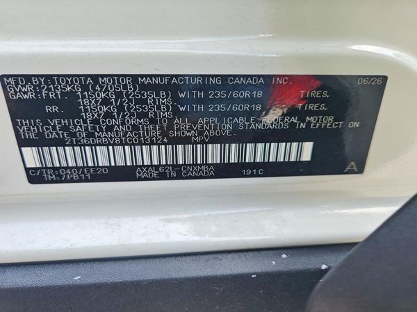 2026 TOYOTA RAV4 — VINS