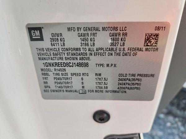 2012 CHEVROLET TRAVERSE LS — VINS