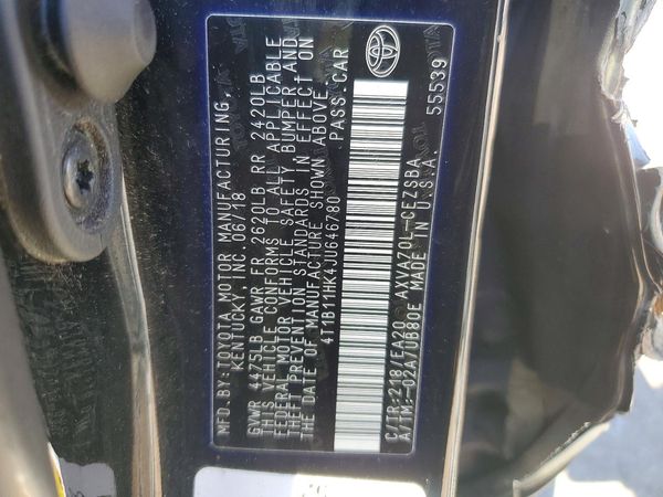 2018 TOYOTA CAMRY L/LE/SE/XLE