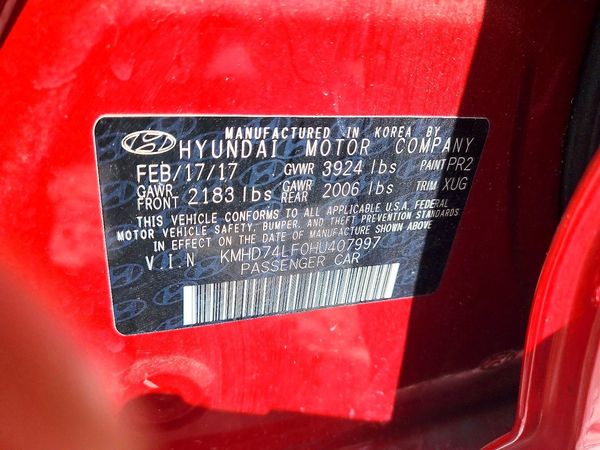 2017 HYUNDAI ELANTRA SE Base