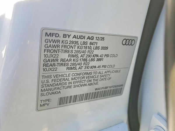 2026 AUDI Q8 S Line quattro Prestige — VINS