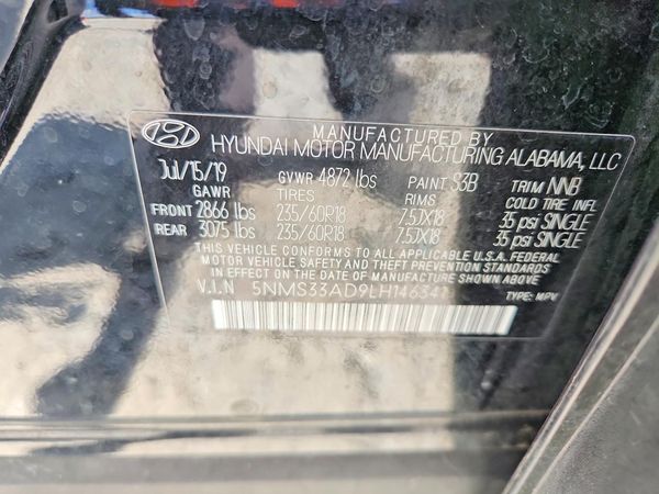 2020 HYUNDAI SANTA FE SEL