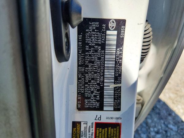 2012 TOYOTA CAMRY