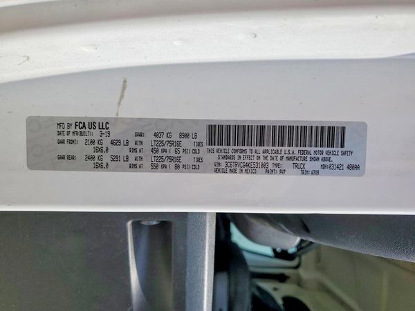 2019 RAM PROMASTER 2500 — VINS