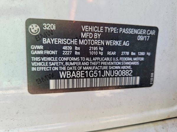 2018 BMW 320 SA