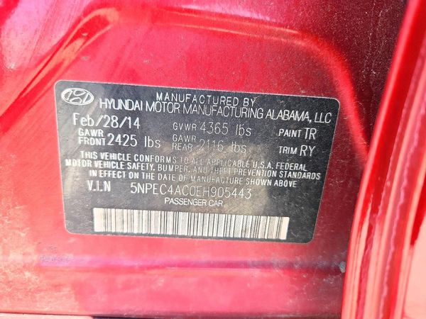 2014 HYUNDAI SONATA