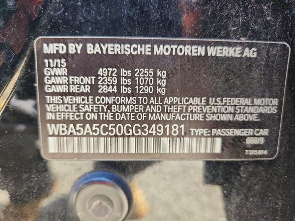 2016 BMW 5 SERIES
