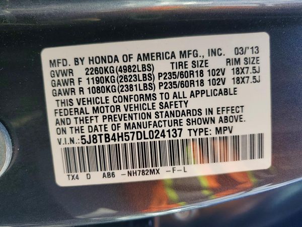 2013 ACURA RDX Technology Package