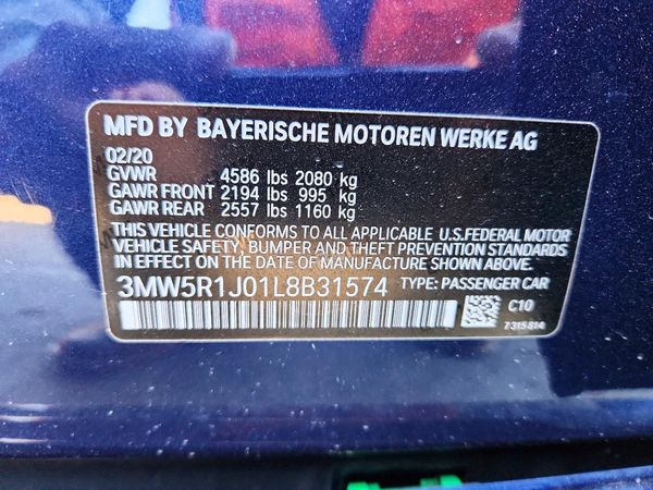 2020 BMW 330I
