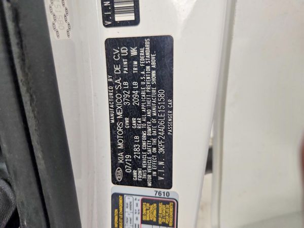 2020 KIA FORTE — VINS