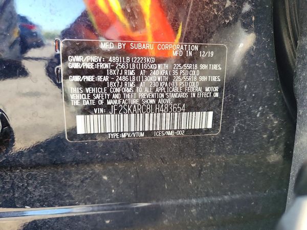 2020 SUBARU FORESTER Sport+ES+HK+KA — VINS