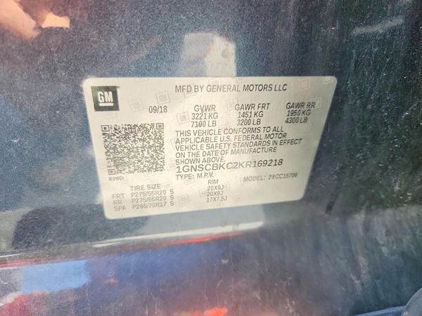 2019 CHEVROLET TAHOE LT