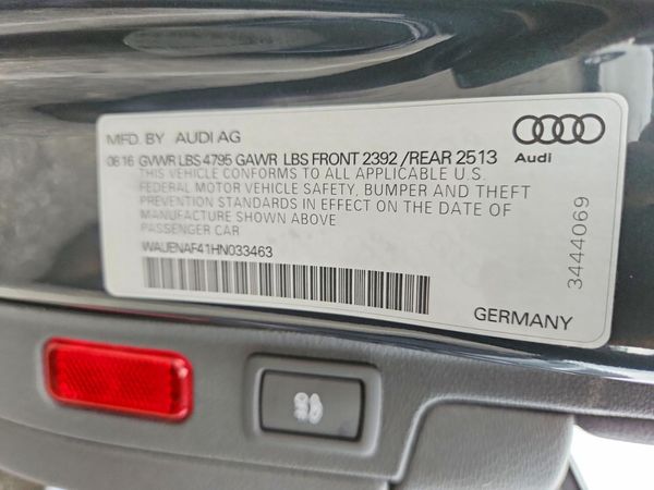 2017 AUDI A4 quattro Premium Plus — VINS