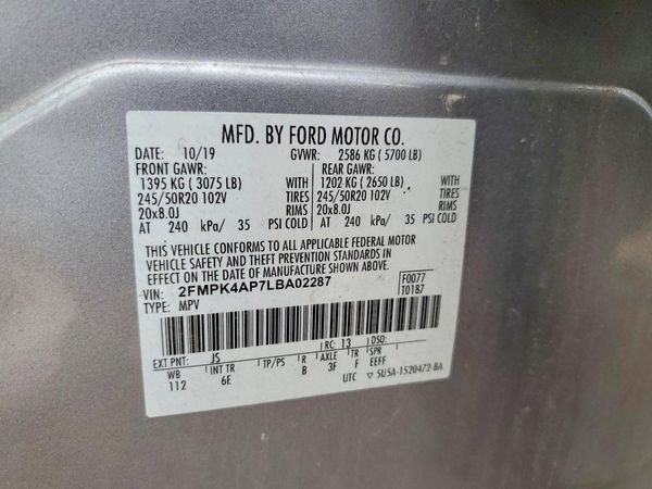 2020 FORD EDGE ST