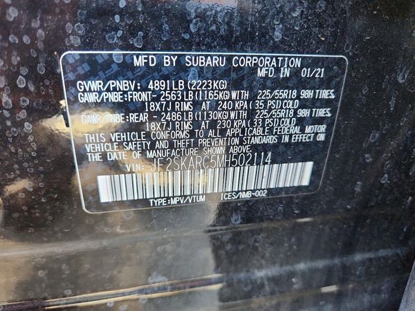 2021 SUBARU FORESTER