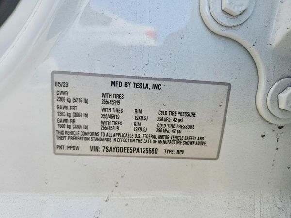 2023 TESLA MODEL Y — VINS