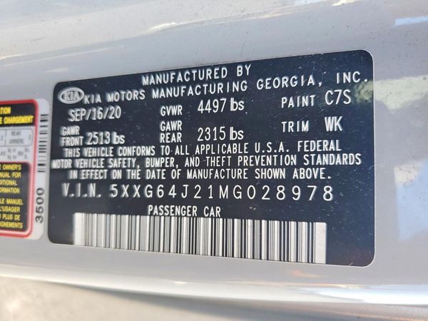 2021 KIA K5