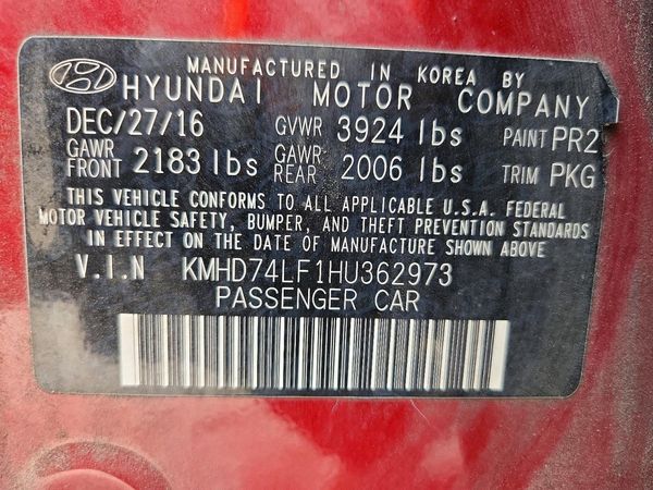 2017 HYUNDAI ELANTRA