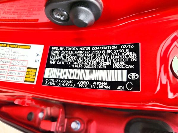 2016 TOYOTA PRIUS One/Two