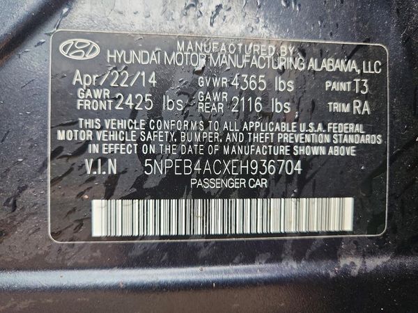 2014 HYUNDAI SONATA GLS/ GLS Popular