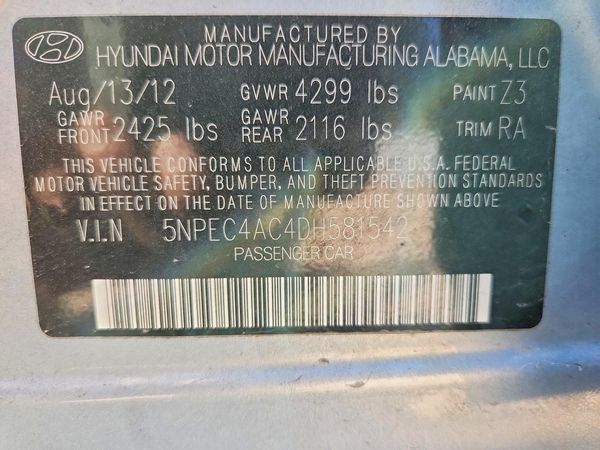 2013 HYUNDAI SONATA