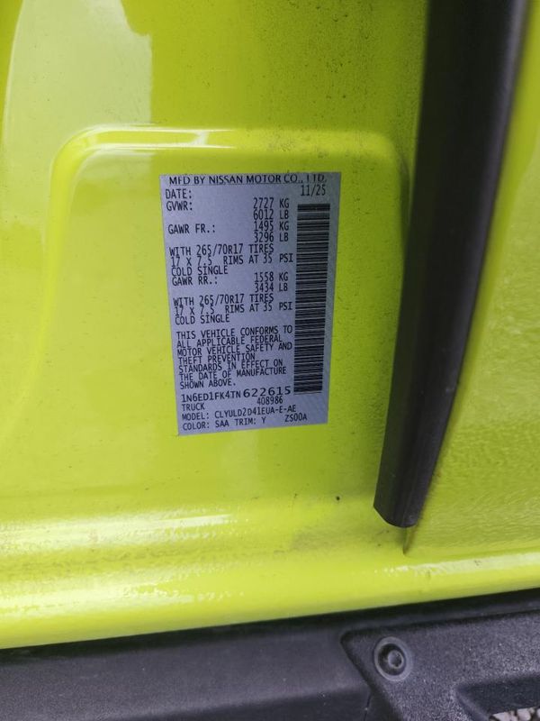 2026 NISSAN FRONTIER