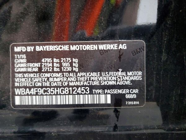 2017 BMW 430XI xDrive GC — VINS