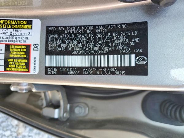 2021 LEXUS ES 250 350 Premium