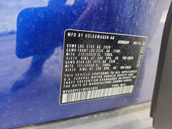2021 VOLKSWAGEN ID.4 — VINS