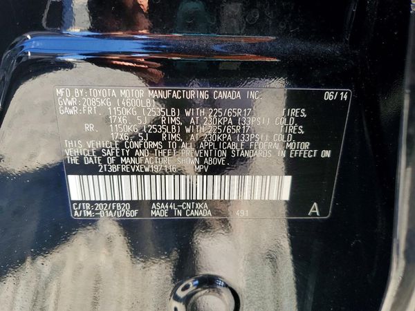 2014 TOYOTA RAV4 Standard