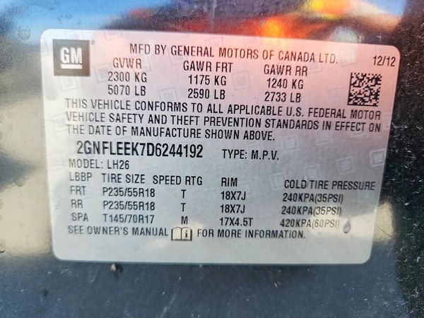 2013 CHEVROLET EQUINOX 1LT