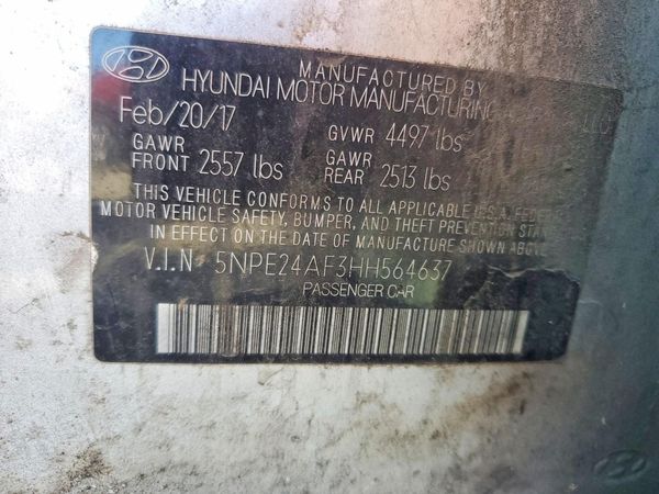 2017 HYUNDAI SONATA SE, Eco