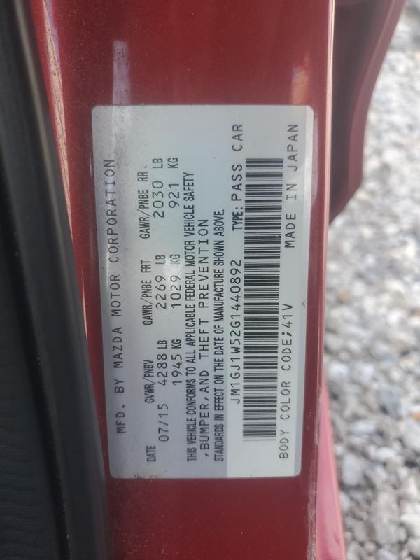2016 MAZDA 6