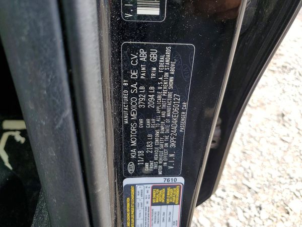 2019 KIA FORTE