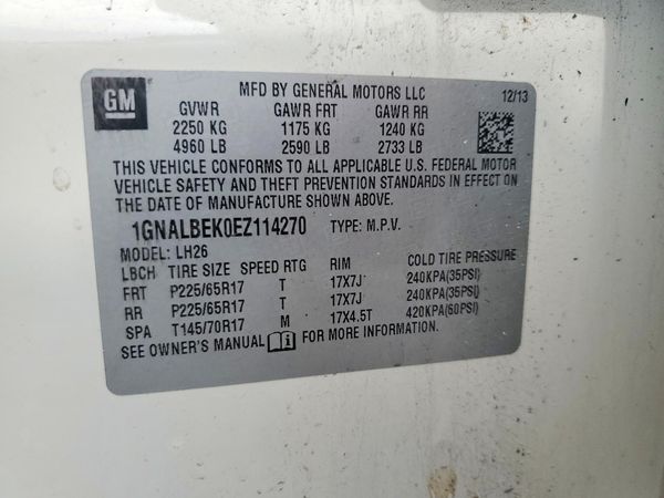 2014 CHEVROLET EQUINOX 1LT