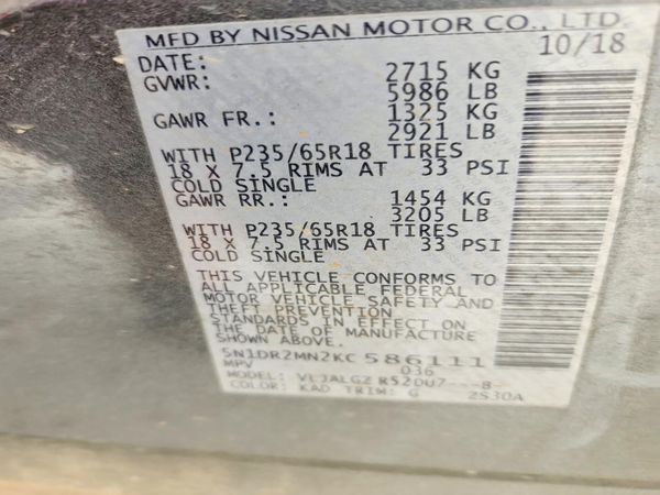 2019 NISSAN PATHFINDER