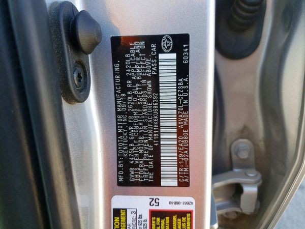 2019 TOYOTA CAMRY L/LE/SE/XLE