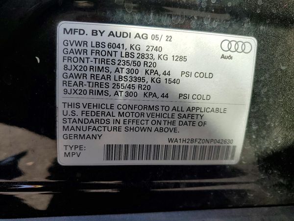 2022 AUDI Q4 E-TRON