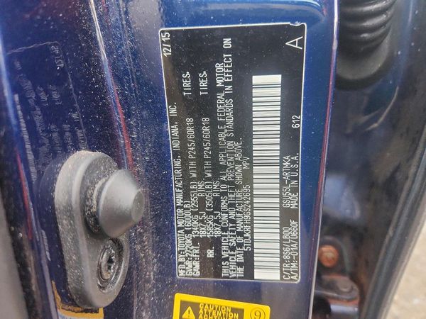 2016 TOYOTA HIGHLANDER Base/Hybrid — VINS