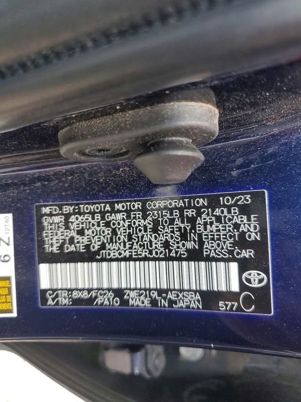 2024 TOYOTA COROLLA — VINS